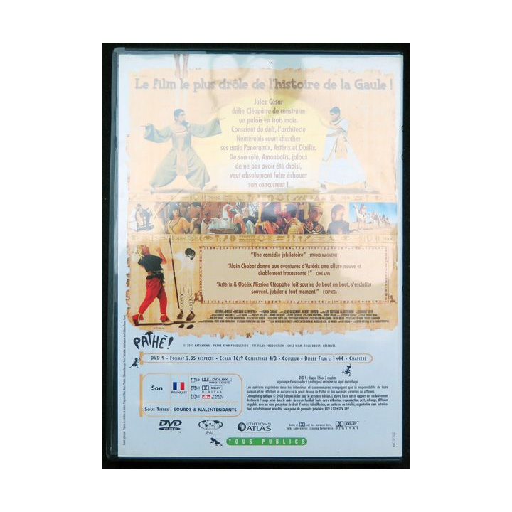DVD : Astrerix et obélix mission Cléopatre