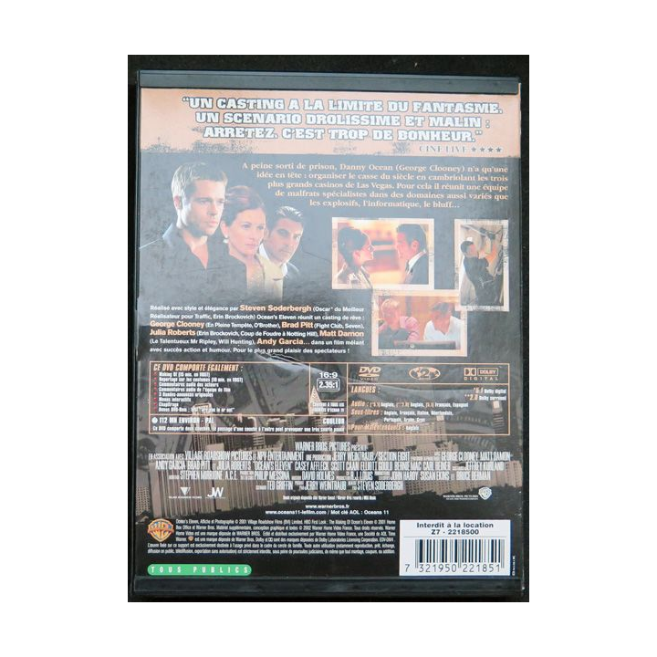 Ocean's Eleven avec George Clooney Matt Damon Brad Pitt Julia Roberts
