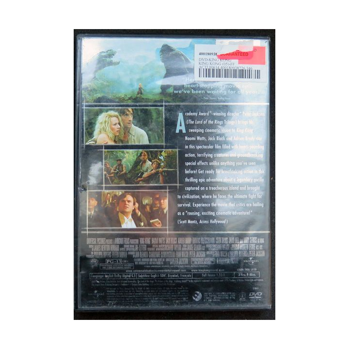 DVD : King Kong full screen Naomi Watts Adrien Brody