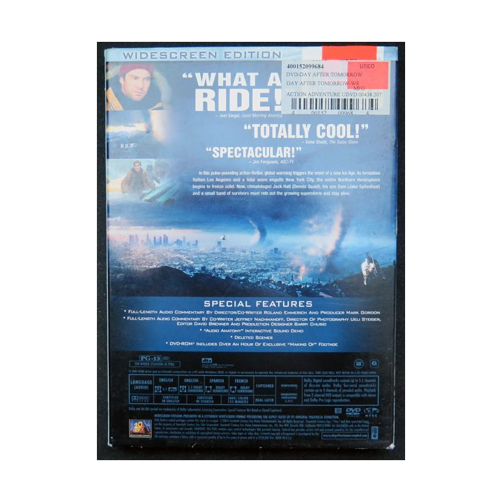 DVD : The day after to morrow 