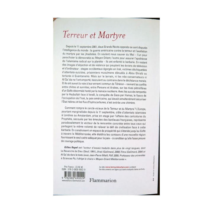 terreur et Martyre Relever le défi de civilisation de Gilles kepel chez Flammarion