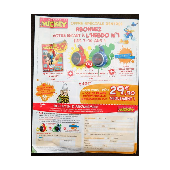 Le Journal de Mickey n° 3244 Bis du 20 Août 2014