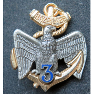 3° RIMA : Insigne du 3° Régiment d'Infanterie de Marine type 4 Arthus Bertrand pour (les éditions ATLAS)