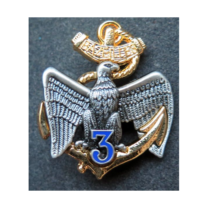 3° RIMA : Insigne du 3° Régiment d'Infanterie de Marine type 4 Arthus Bertrand pour (les éditions ATLAS)