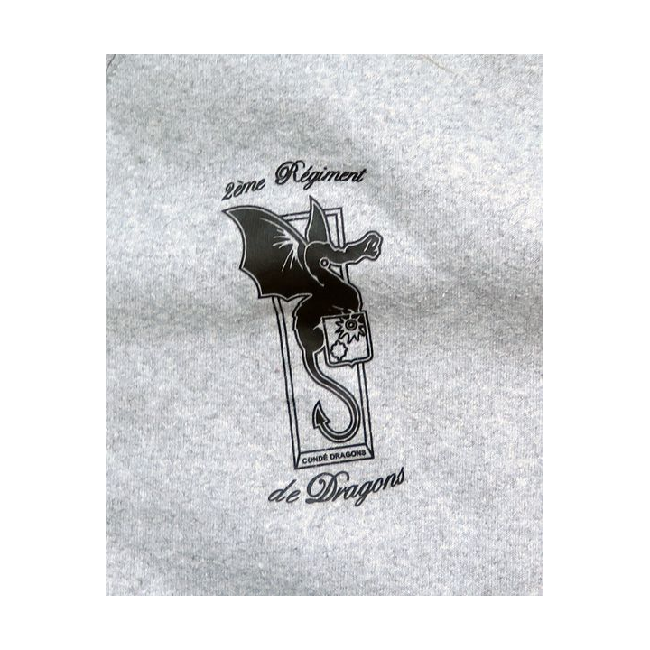 Sweat shirt gris clair du 2° RD régiment de dragons 