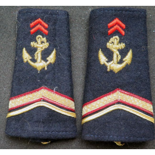 Paire de fourreau d'épaule de sergent engagé des troupes de marine