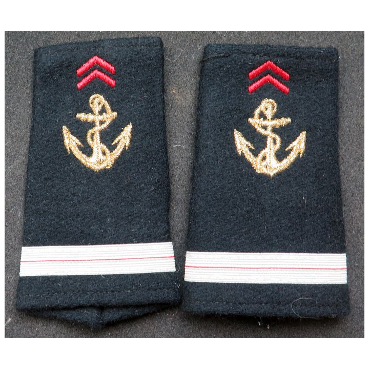 Paire de fourreau d'épaule d'adjudant des troupes de marine