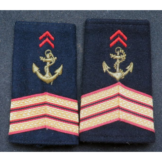 Paire de fourreau d'épaule de sergent chef des troupes de marine