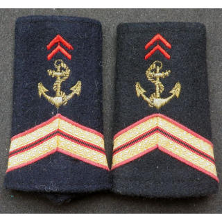 Paire de fourreau d'épaule de sergent engagé des troupes de marine