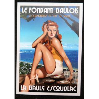 Carte postale de publicité du Fondant Baulois La Baule Escoublac