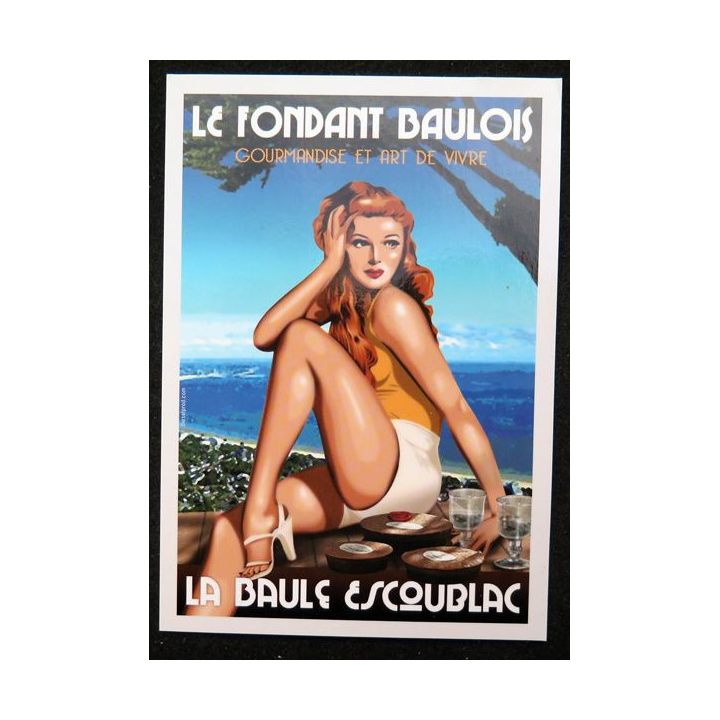 Carte postale de publicité du Fondant Baulois La Baule Escoublac