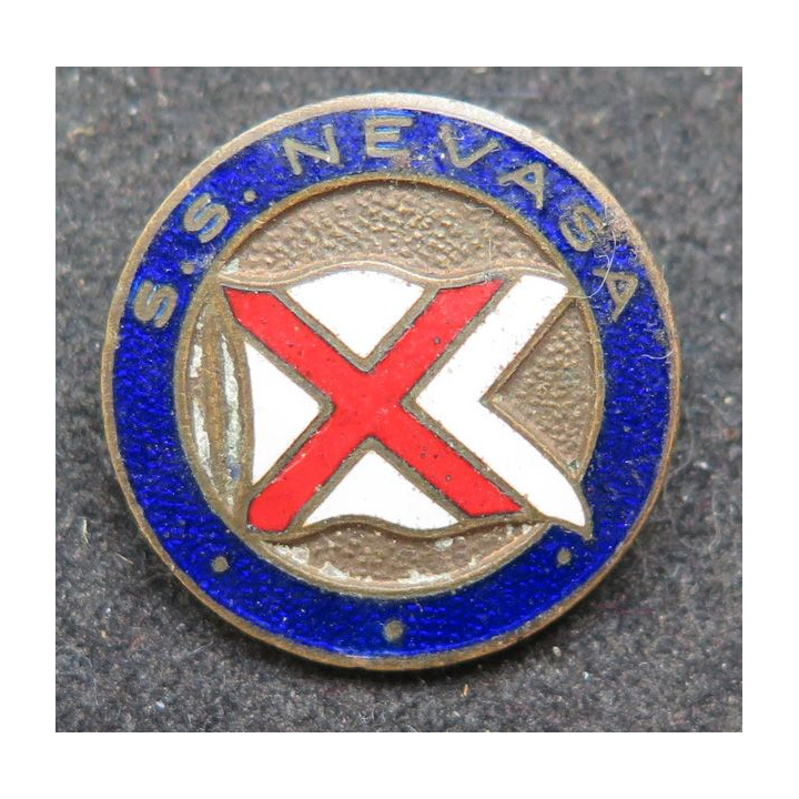 Insigne de boutonnière d'après guerre du transport de troupes SS NEVASA en émail