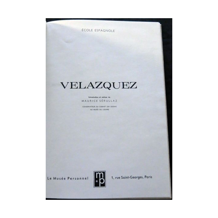 Velazquez L'Ecole espagnole de Roger Allegret  aux éditions Abrams New York Collection musée personnel