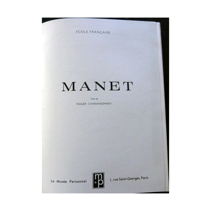 Manet L'Ecole française de Roger Allegret  aux éditions Abrams New York Collection musée personnel