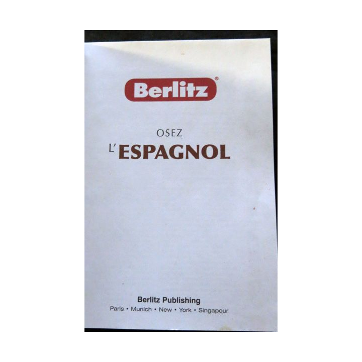Berlitz Oser l'espagnol Coffret livre + 3 CD aux éditions Berlitz