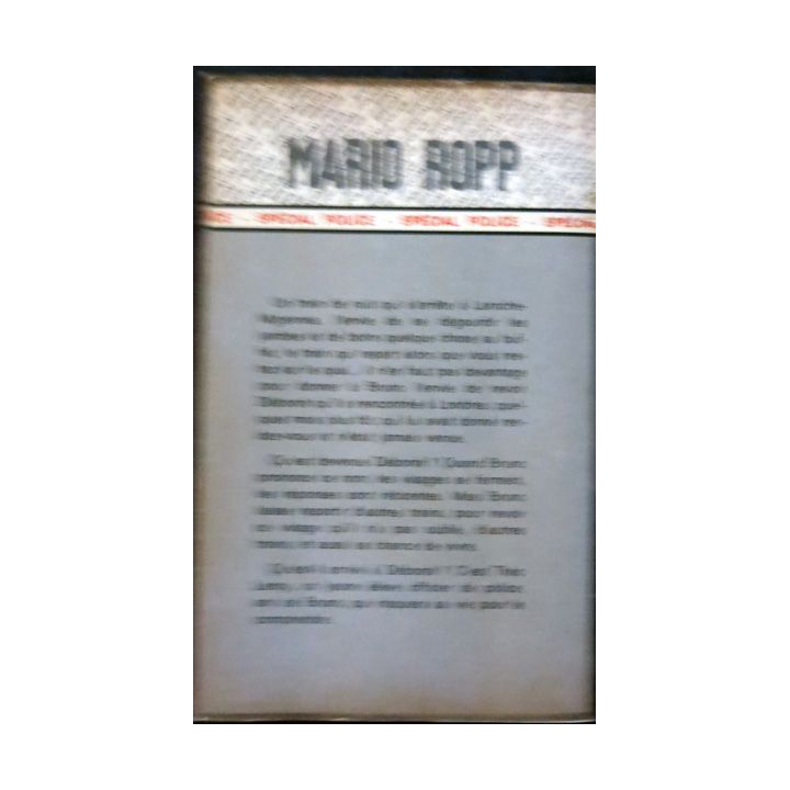 Revoir Deborah et mourir de Mario Ropp aux éditions Fleuve noir