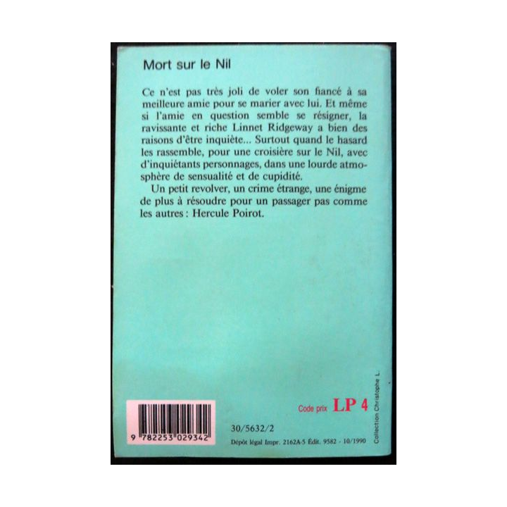 Mort sur le Nil de Agatha Cristie aux éditions Le Livre de Poche