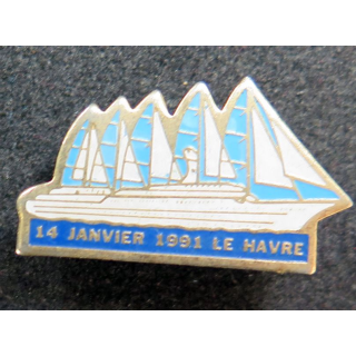 Pin's du Club MED 2 14 janvier 1991 Le Havre largeur 2,6 cm