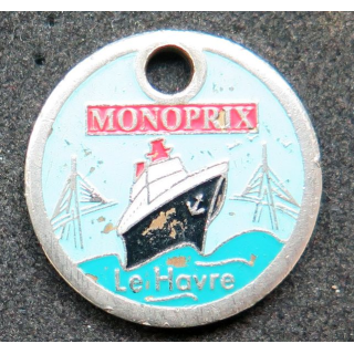 jeton de caddie de Monoprix au Havre