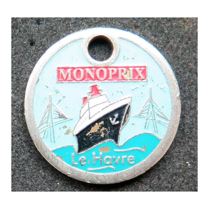 jeton de caddie de Monoprix au Havre