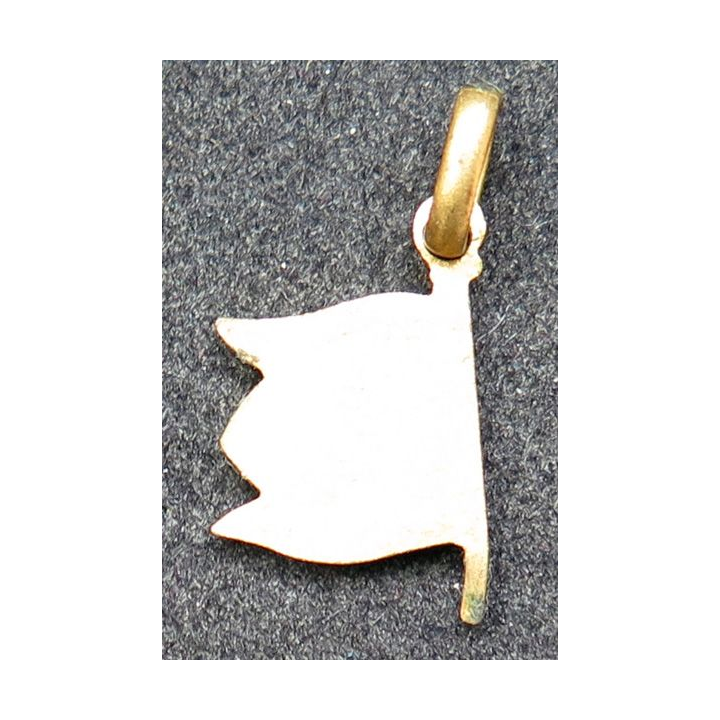 médaillon de collierde drapeau émaillés hauteur 2 cm