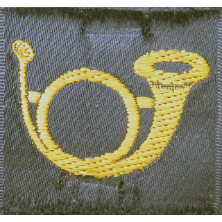 Insigne tissu de cor de chasseurs alpins sur bande non réglementaire
