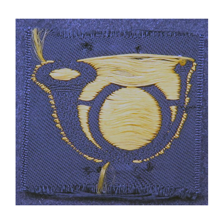 Insigne tissu de cor de chasseurs alpins sur bande non réglementaire