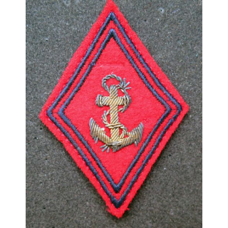 LOSANGE DE BRAS MODÈLE 45 : insigne tissu S/Offs Artillerie de Marine 