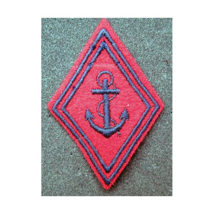 LOSANGE DE BRAS MODÈLE 45 : insigne tissu Troupe Artillerie de Marine