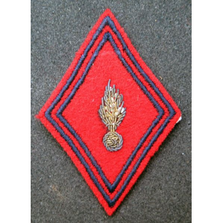 LOSANGE DE BRAS MODÈLE 45 : insigne tissu élèves Officiers et S/offs Ecole d'Artillerie 
