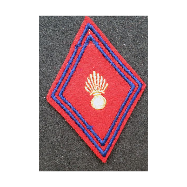 LOSANGE DE BRAS MODÈLE 45 : insigne tissu Offs S/Offs Ecole Artillerie
