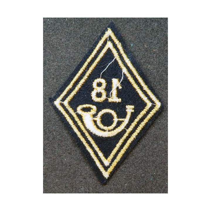 LOSANGE DE BRAS MODÈLE 45 : écusson troupe du 18° bataillon de chasseurs alpins  brodé machine