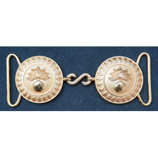 Agrafe à 2 médaillons diamètre 50 mm avec crochet pour ceinturon d'officier ESMIA