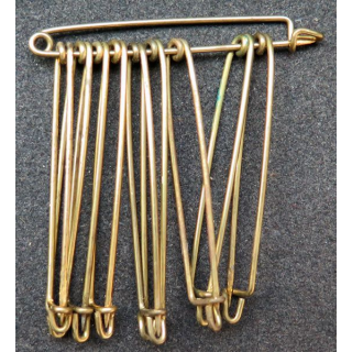 MILITARIA : lot de 10 épingles en laiton de dimensions 5,5 cm