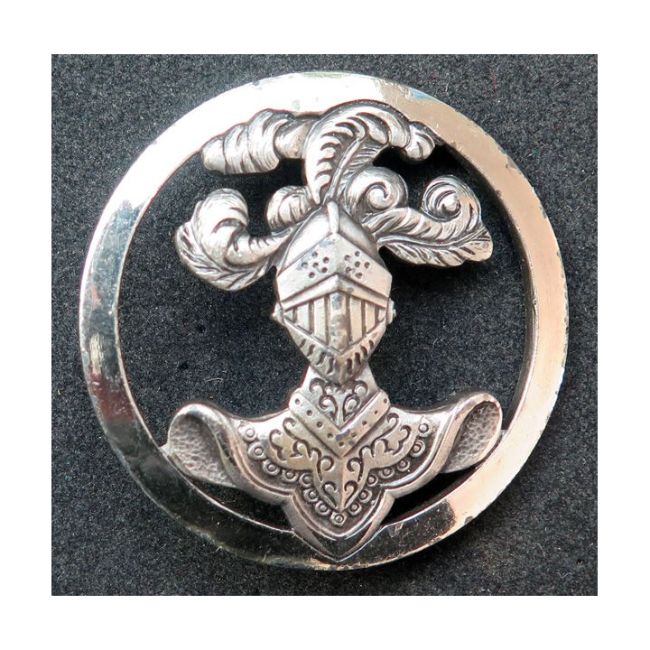 Insigne de béret de la Cavalerie Fabrication Arthus Bertrand sur son support vert