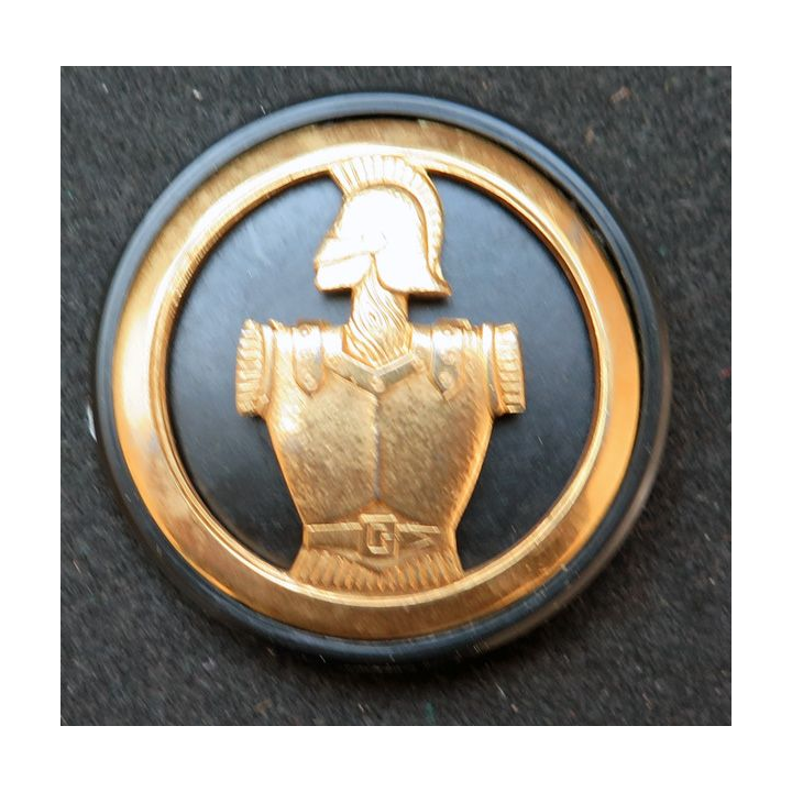 Insigne de béret du Génie sur son support noir