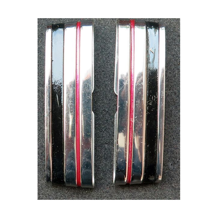Galon métallique d'épaule de Major en métal épais argenté 4 cm de longueur