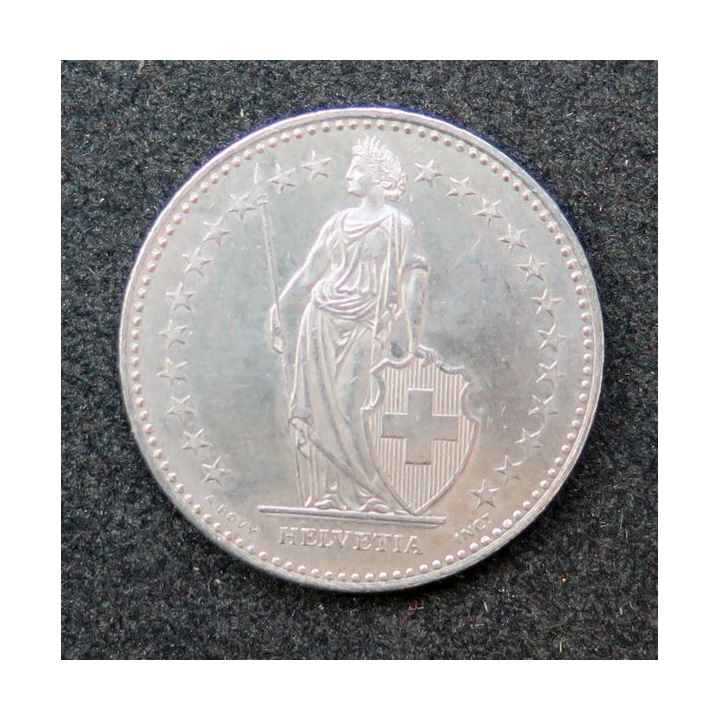 SUISSE : pièce de 2 francs suisses Cupro Nickel de fabrication Berne