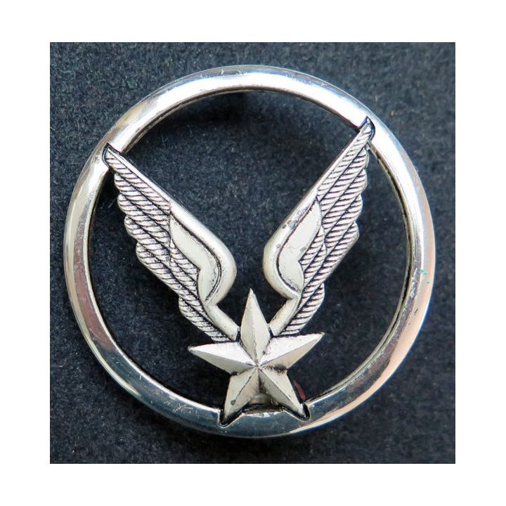 Insigne de béret de l'ALAT Aviation légère de l'Armée de terre Coinderoux sur support orange