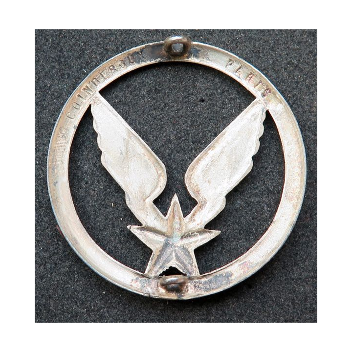 Insigne de béret de l'ALAT Aviation légère de l'Armée de terre Coinderoux sur support orange
