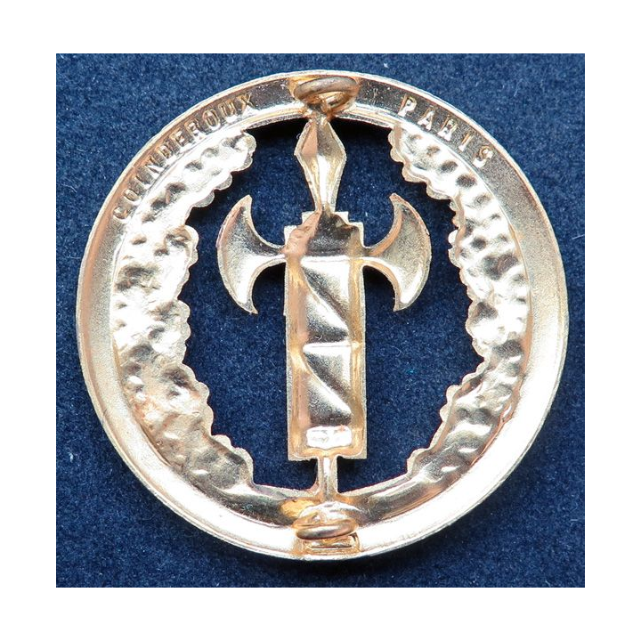 INSIGNE DE BÉRET : insigne de bérêt de la justice militaire de fabrication Coinderoux Paris