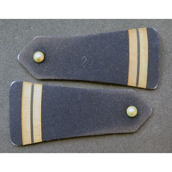 Paire d'épaulettes de lieutenant d'infanterie avec bouton