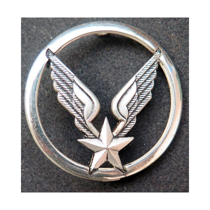 Insigne de béret de l'ALAT Aviation légère de l'Armée de terre Coinderoux argenté