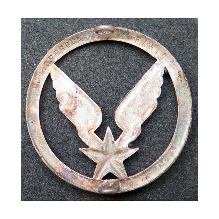 Insigne de béret de l'ALAT Aviation légère de l'Armée de terre Coinderoux argenté