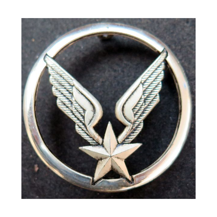 Insigne de béret de l'ALAT Aviation légère de l'Armée de terre Coinderoux argenté
