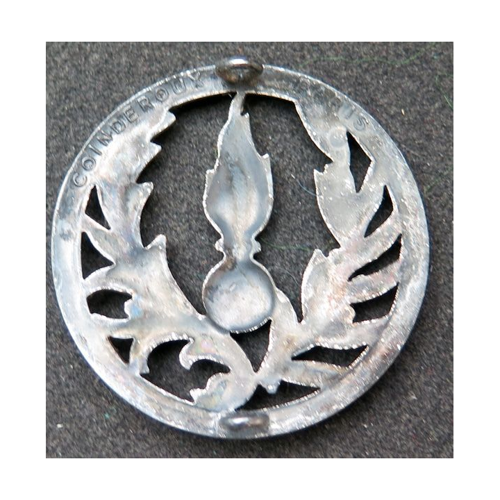 insigne de béret du commissariat argenté fabrication Coinderoux