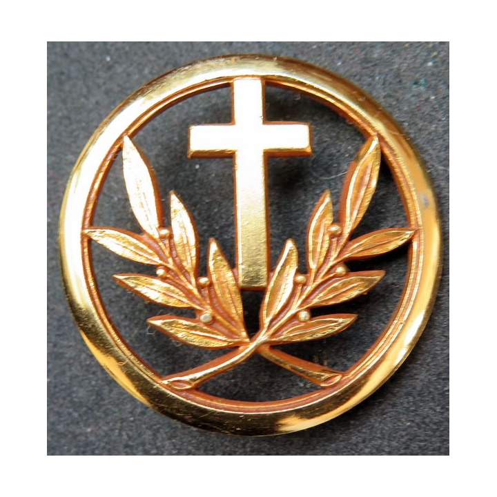 Insigne de béret d'aumonier catholique de fabrication Coinderoux Paris