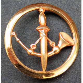 Insigne de béret de la Poste aux armées en métal doré Béraudy Vaure