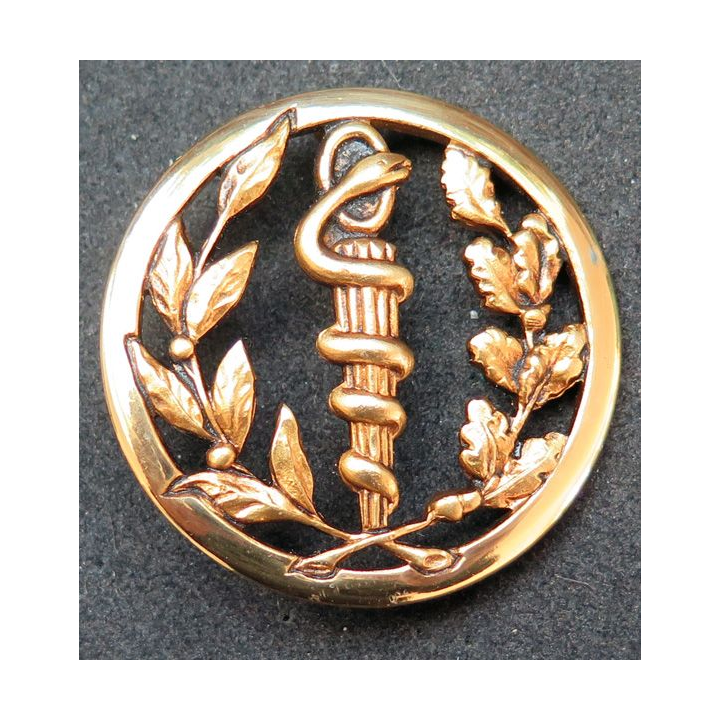 insigne métallique de béret du service de santé de fabrication Coinderoux Paris
