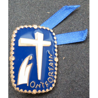 insigne métallique du pélerinage Montfortain fabrication Martineau Saumur